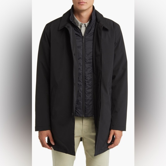 NN07 Blake 8240 Waterproof Trench Coat In Black Men’s Size Large New